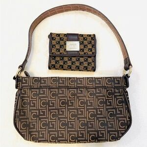 Liz Claiborne Women’s Shoulder Bag Signature Logo With Matching Wallet